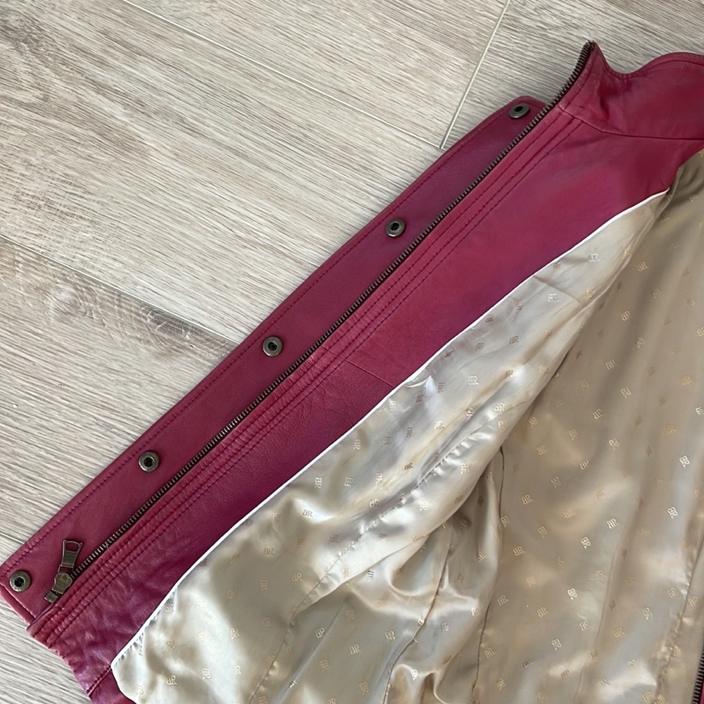 Banana Republic Burgundy Leather Jacket in XS - Picture 6 of 16